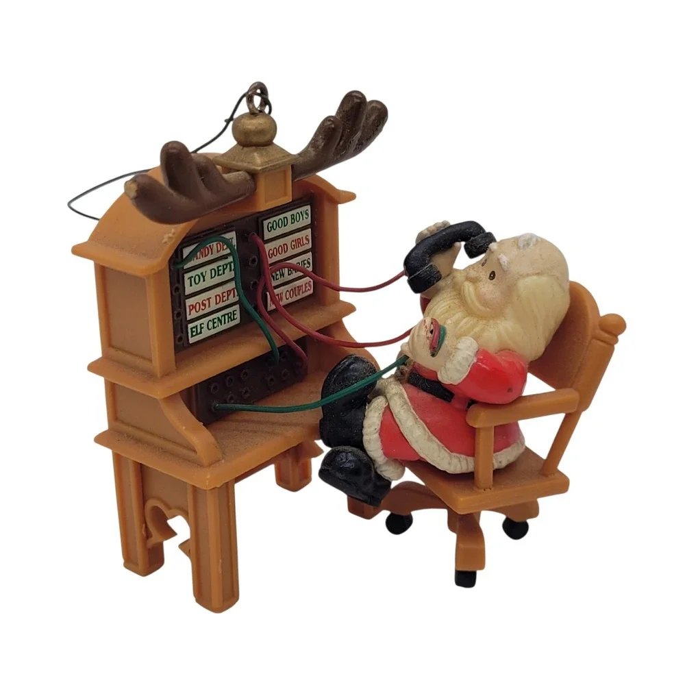Vintage Eckerd Holiday Classics Santa's Hot Line 1998 Ltd Ed Ornament Maggie Luk